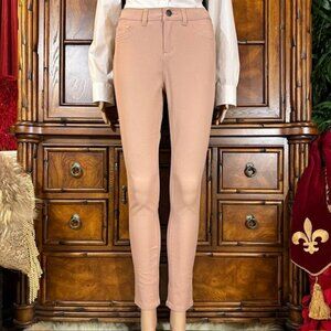 NWOT G.I.L.I. Nude Blush Stretch Cotton Twill Denim Ankle Pant